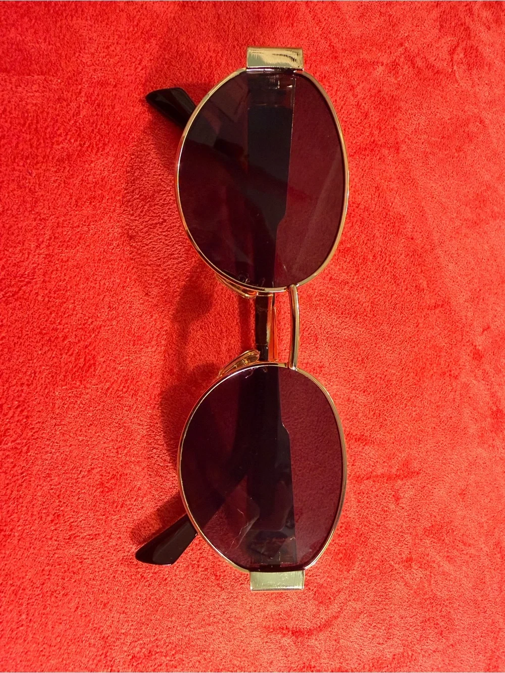 Celine Mod Black Sunglass Temple Arm with Gold Lettering
